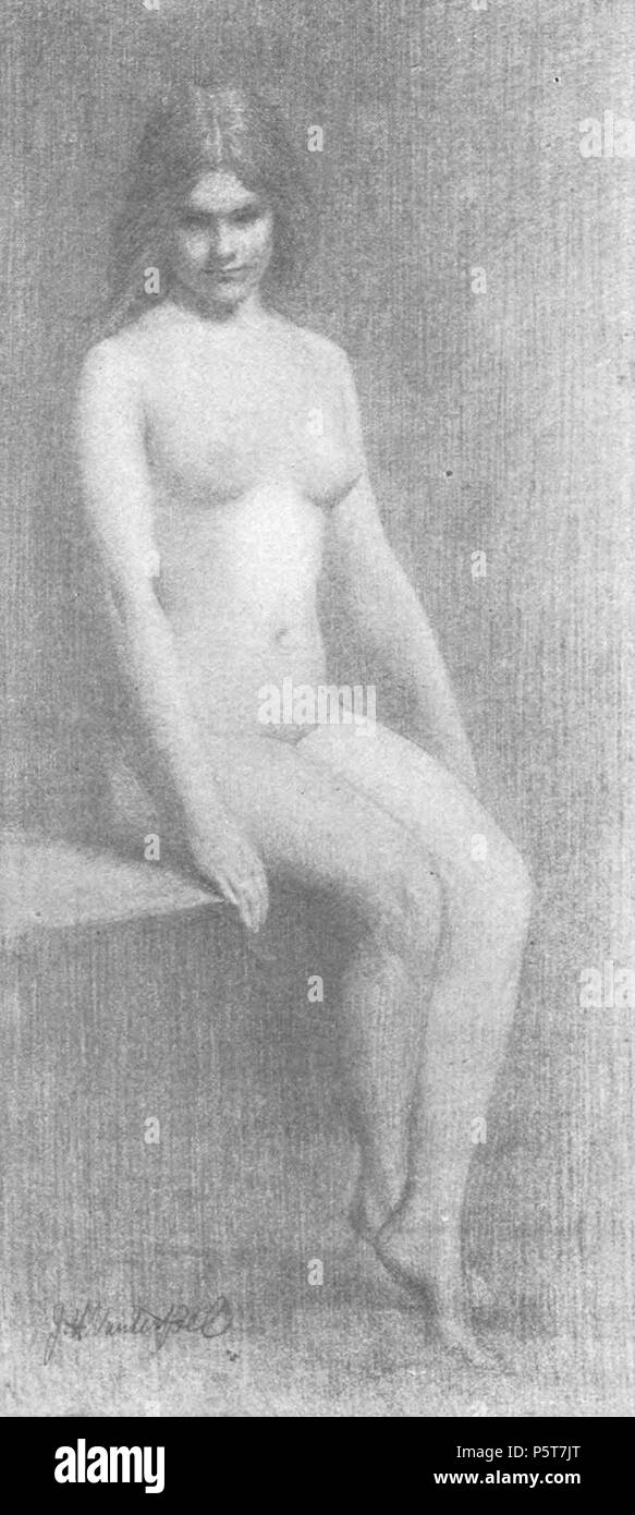 Disegno a carboncino della figura femminile N/A. N/A 324 disegno a carboncino della figura femminile, Vanderpoel Foto Stock