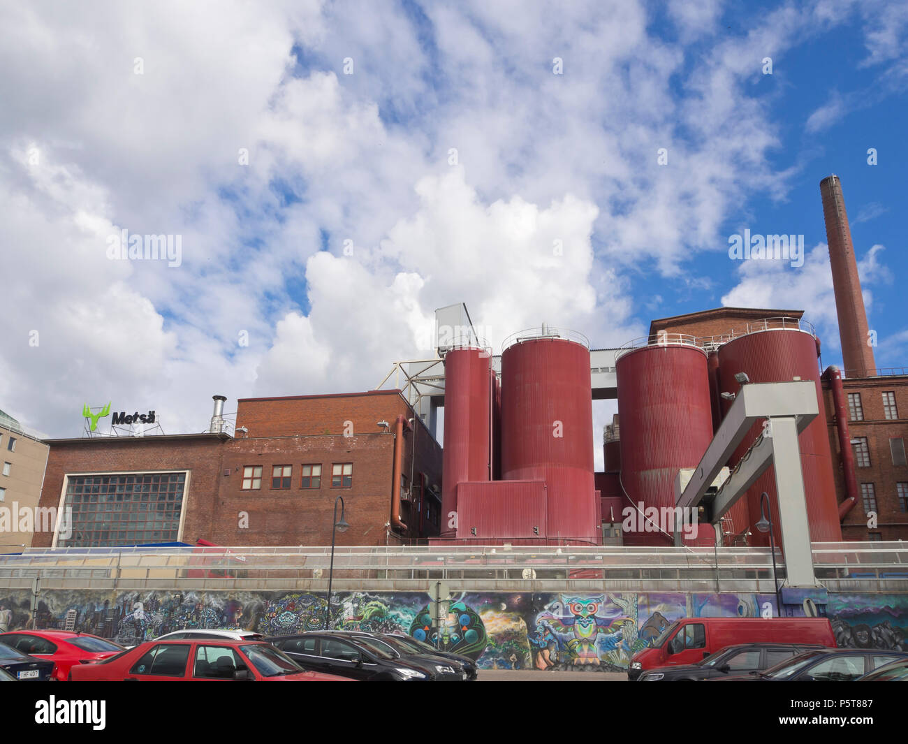 Stabilimento appartenente al gruppo di Metsä un finlandese e internazionale industria forestale company, a Tampere in Finlandia Foto Stock