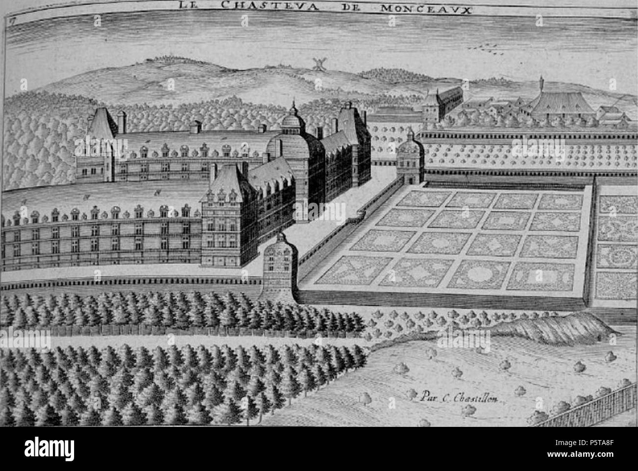 N/A. Français : Château de Montceaux au debutto du XVIIe siècle. Debutto du XVIIe siècle. Claude Chastillon (1559-1616) nomi alternativi Claude Chatillon; Claude Châtillon Descrizione francese di architetto, di ingegnere civile, topografo e disegnatore Data di nascita e morte 1559 o 1560 27 aprile 1616 Luogo di nascita e morte Châlons-en-Champagne Parigi sede di lavoro Francia competente controllo : Q1096583 VIAF:17524239 ISNI:0000 0000 8687 4999 ULAN:500028298 LCCN:nr94005144 WGA:CHASTILLON, Claude WorldCat 335 ChateauMonceaux Foto Stock