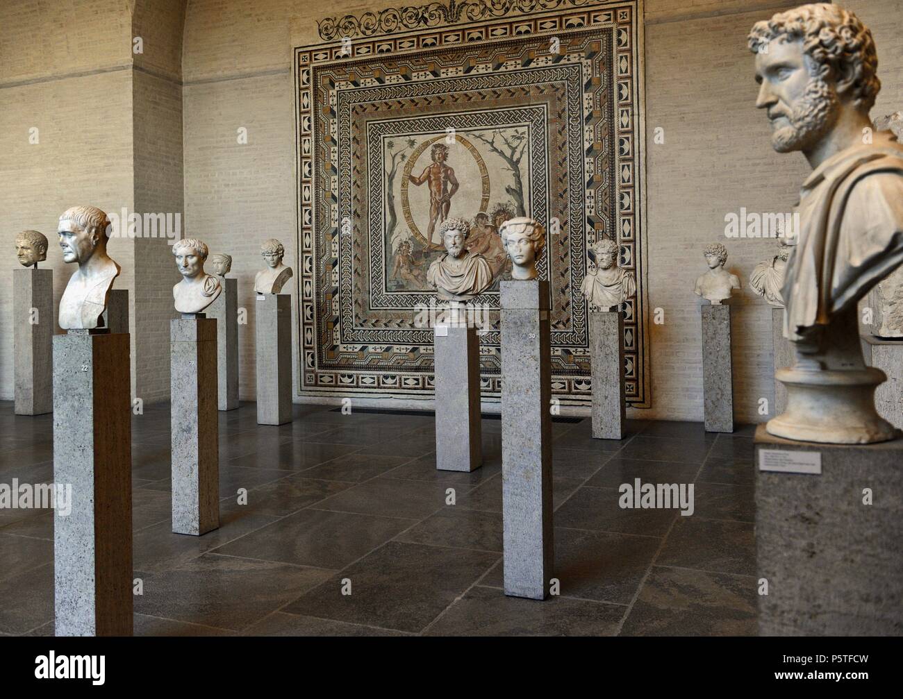 Germania. Monaco di Baviera. Glyptothek. Sala dei Ritratti romani. All'interno. Foto Stock