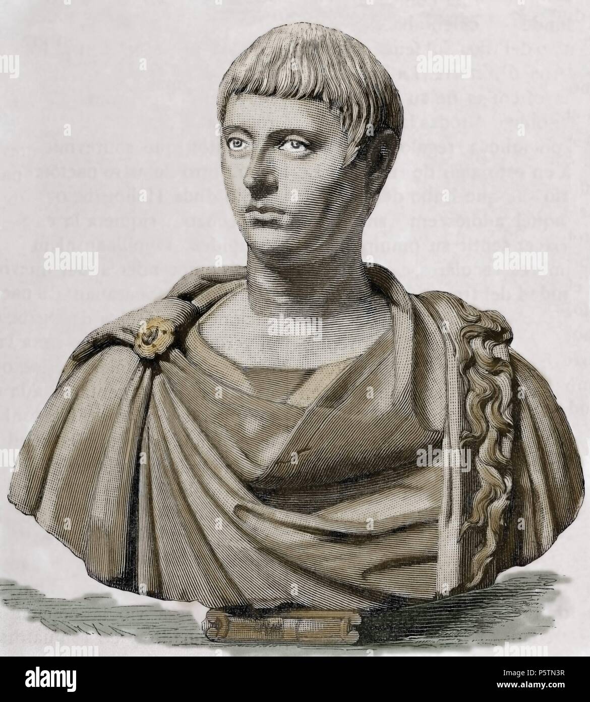 Elagabalus (Marco Aurelio Antonino Augusto) (203-222). Imperatore romano. L'incisione nel mondo illustrato, 1880. Colorati. Foto Stock