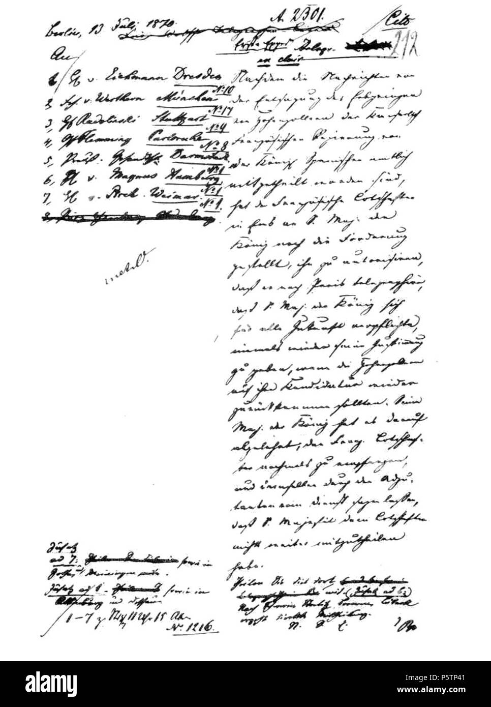 N/A N/A. N/A 436 Depesche Foto Stock