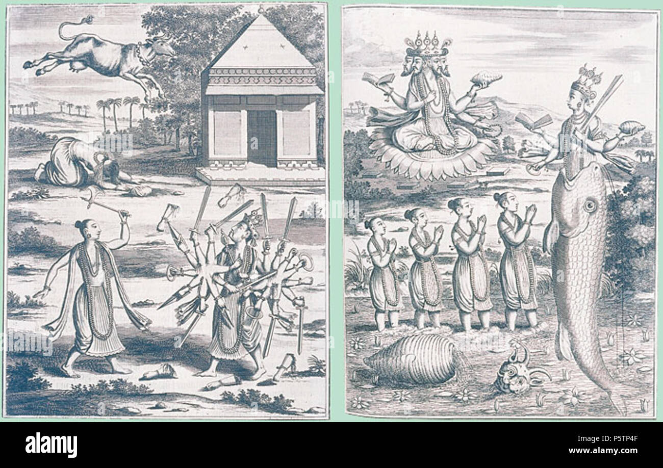 N/A. Inglese: Philippus Baldaeus del 17esimo secolo conto di Ceylon e il Malabar e Coromandel coste dell'India inclusi culturali nonché le informazioni geografiche. Il suo raffigurazioni di episodi tratti dalla mitologia indù erano quasi certamente fondate su Indian originali. Baldaeus trascorso gli anni 1658 a 1665 in Ceylon, e la sua vasta e account di fatto contribuito agli europei a comprendere che le civiltà orientali avevano letterari e tradizione iconografica come complessi e sofisticati come quelli di tutto il mondo occidentale. CAMBRIDGE UNIVERSITY LIBRARY (BALDAEUS, NAAUKEURIGE BESCHRYVINGE…, 1672 . 1672. Foto Stock