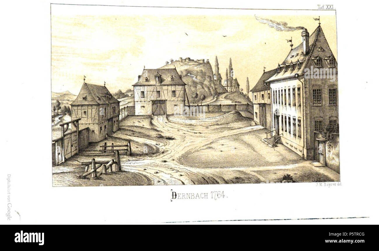 N/A. Deutsch: Schloss Dernbach um 1764 . 1606. Sconosciuto 438 Dernbach 1764 Foto Stock