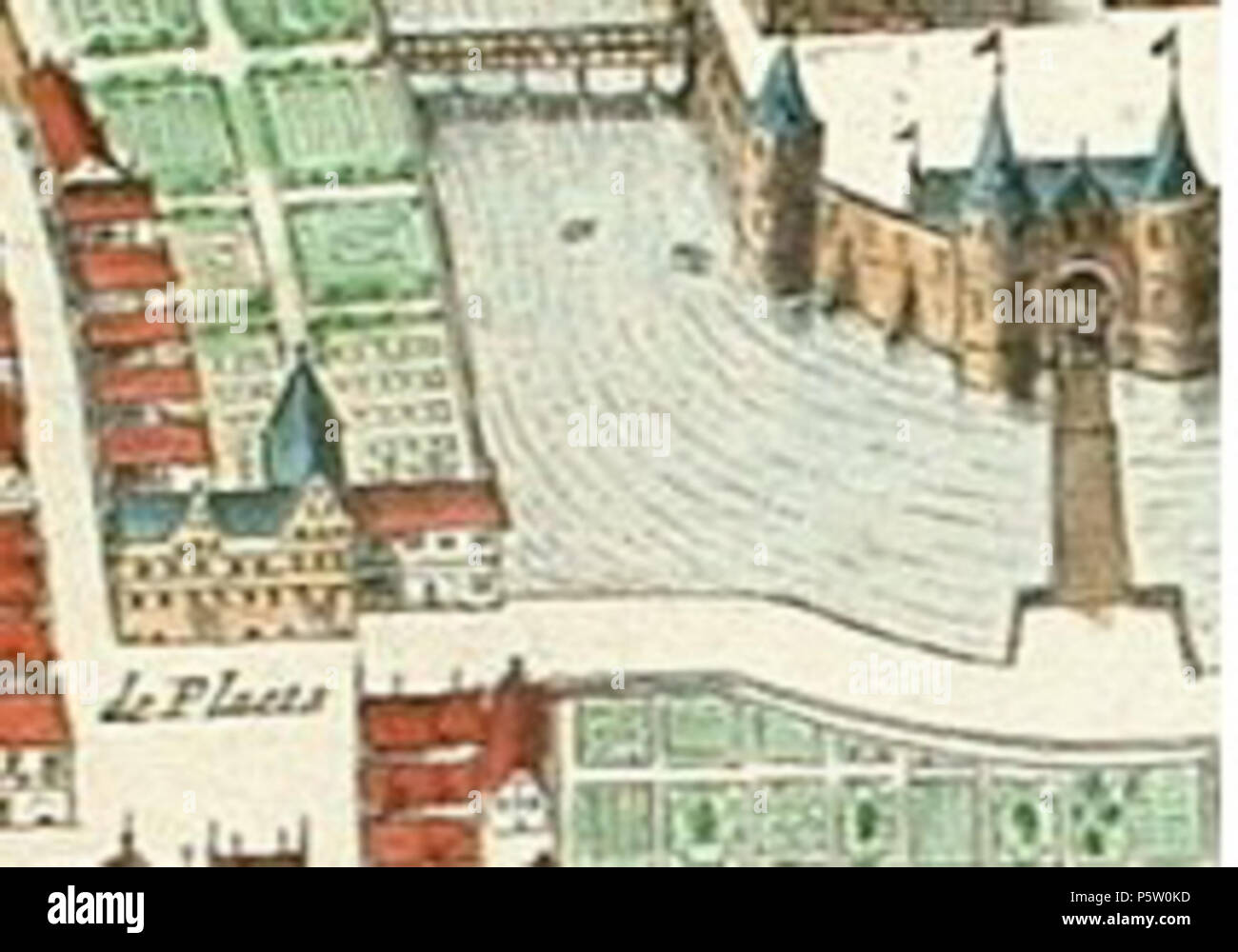 N/A. Nederlands: De plaats in Montfoort op een kaart van J. Blaeu uit 1649. 1649. J. Blaeu (1649) 425 De Plaats Montfoort Blaeu 1649 Foto Stock