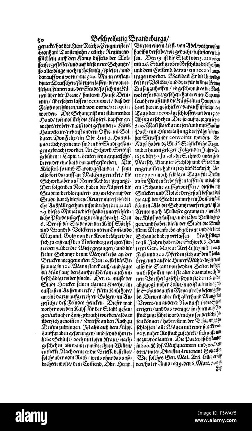 422 De Merian Electoratus Brandenburgici et Ducatus Pomeraniae 165 Foto Stock