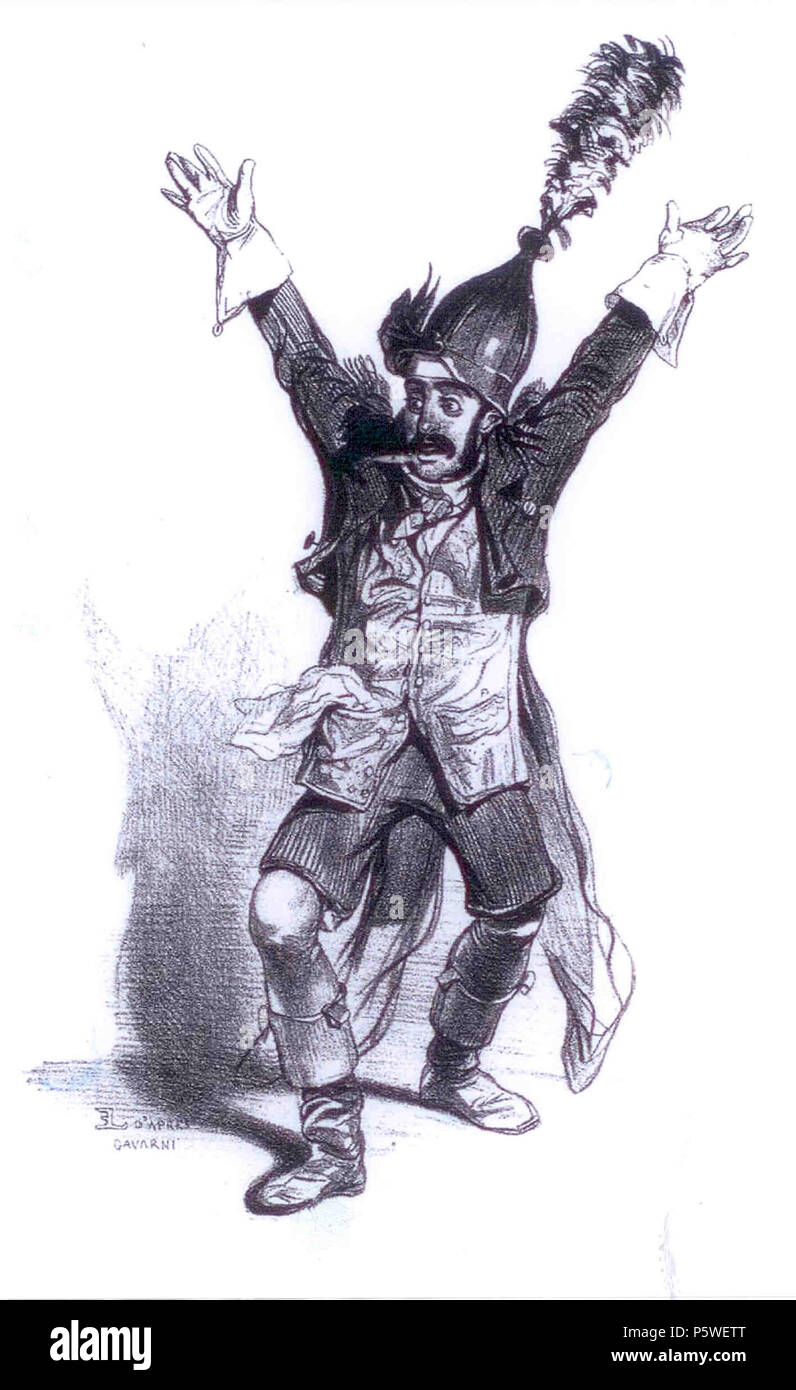 338 Chicard d'après Gavarni Foto Stock