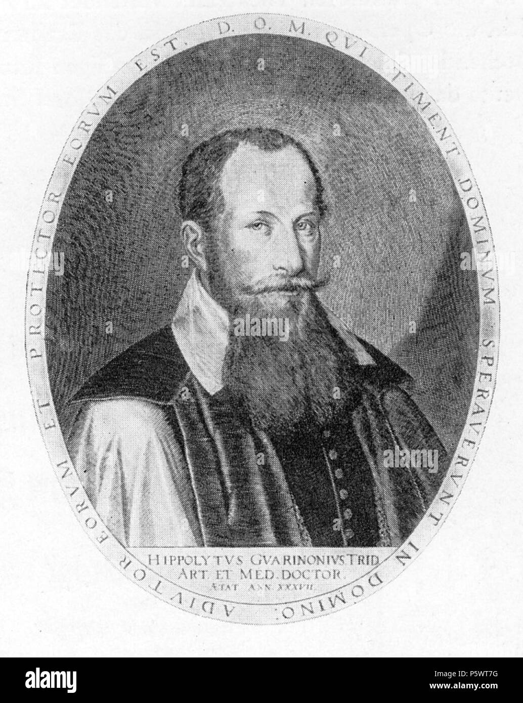 N/A. Deutsch: Ippolito Guarinoni . 1610. Raphael Sadeler 1561 - 1632 467 Dotore Guarinoni Foto Stock