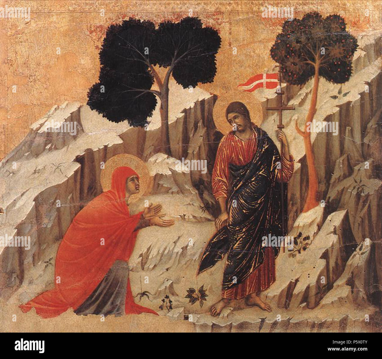 Deutsch: Christus erscheint Magdalena tra 1308 e 1311. N/A 483 Duccio di Buoninsegna 001 Foto Stock