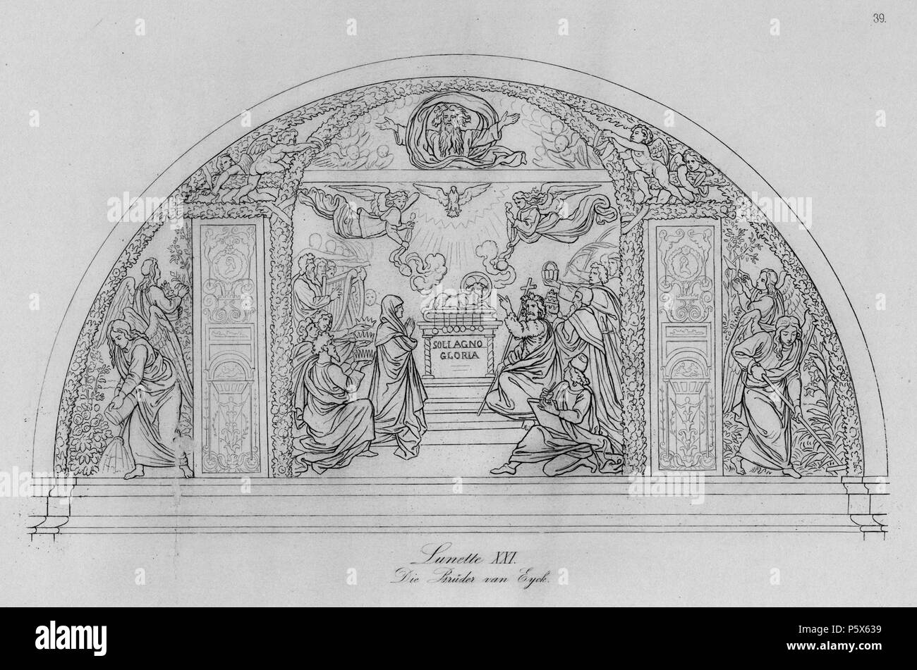 Lunetta XXI, Die Brüder van Eyck 1826 - 36. N/A 381 Cornelio Pinakothek Tafel 39 Foto Stock