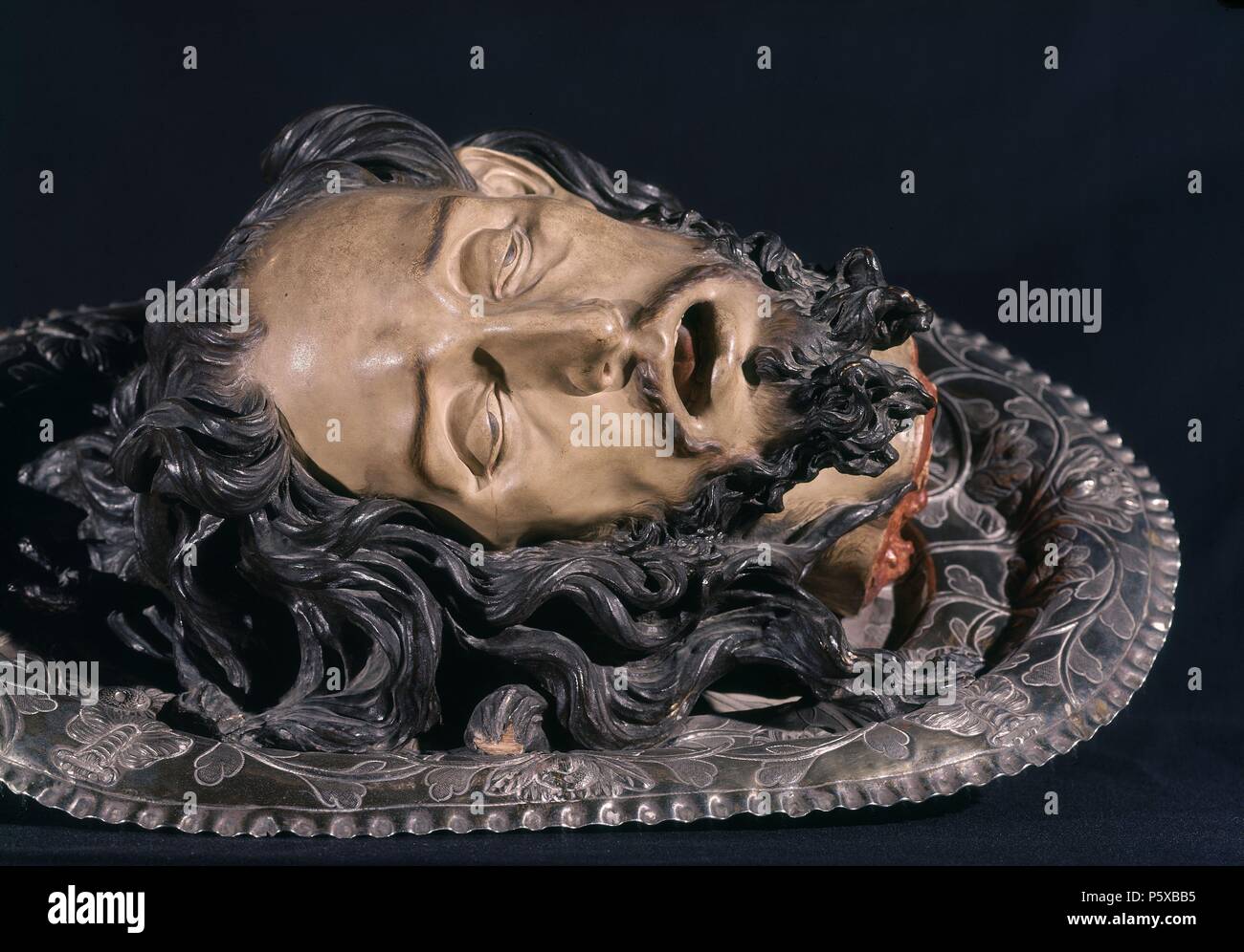 CABEZA DE SAN JUAN BAUTISTA - SIGLO XVIII - BARROCO ESPAÑOL. Autore: Torcuato Ruiz del Peral (1708-1773). Posizione: CATEDRAL-MUSEO DIOCESANO, Granada, Spagna. Foto Stock