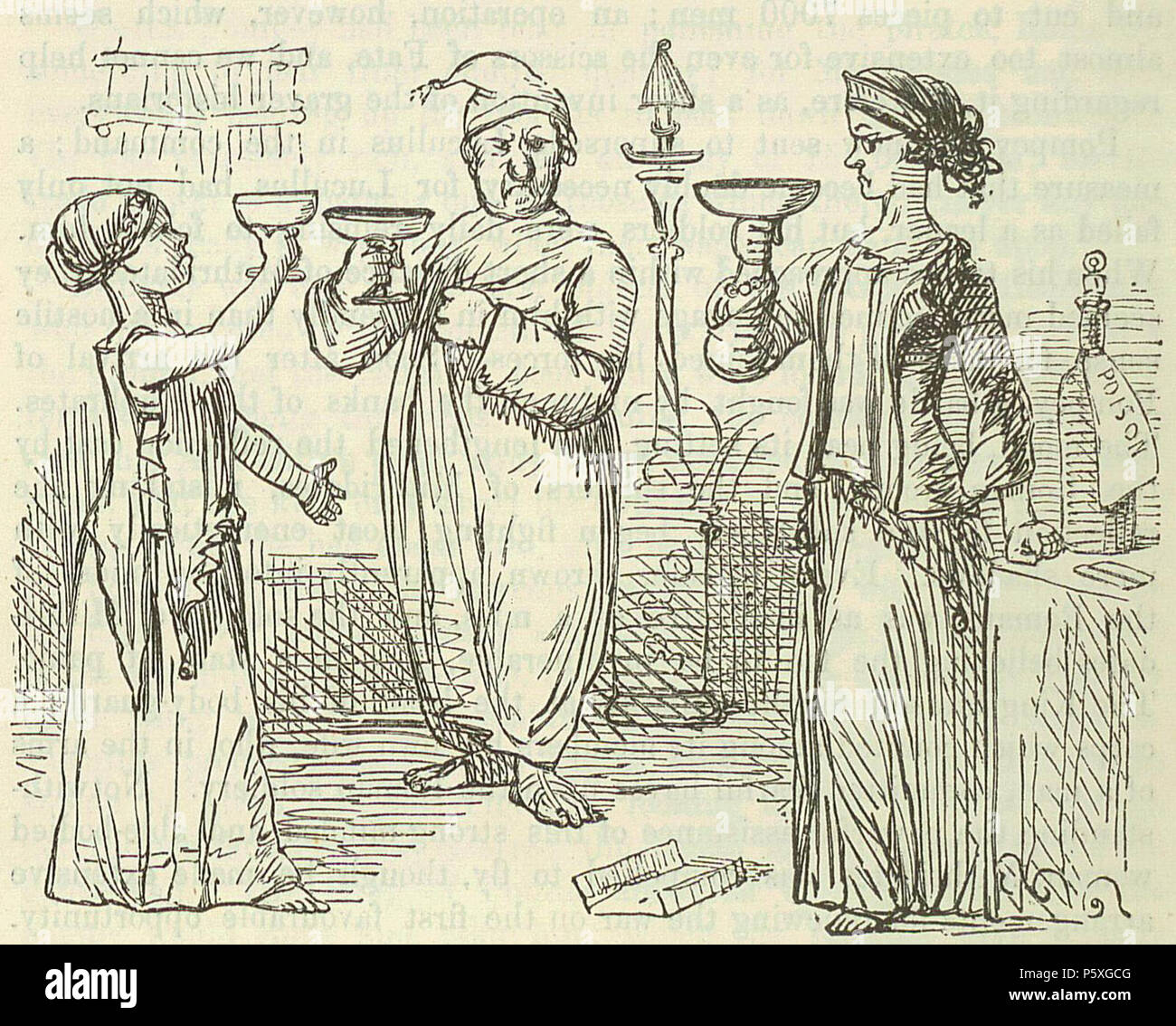 N/A. Immagine da John Leech, da: la storia a fumetti di Roma da Gilbert Abbott a Beckett. Bradbury, Evans & Co, Londra, 1850s Mithridates, suo rash act . circa 1850. John Leech (1817-1864) nomi alternativi John Leech Descrizione caricaturista inglese e illustrator Data di nascita e morte 29 Agosto 1817 29 ottobre 1864 Luogo di nascita e morte Londra London Authority control : Q1374807 VIAF:55323488 ISNI:0000 0001 0903 3018 ULAN:500002592 LCCN:N79054670 NLA:35297707 WorldCat 372 storia a fumetti di Roma p 286 Mithridates il suo rash act Foto Stock