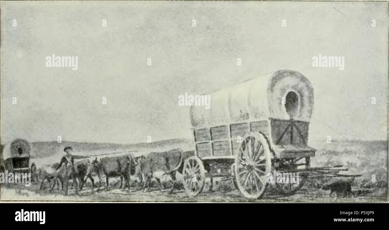 N/A. Illustrazione nella storia di Iowa sin dai primi tempi fino all'inizio del XX secolo . 1903. Pubblicato nel summenzionato lavoro, che è stato da Benjamin F. Gue 507 emigranti provenienti da Iowa - Storia di Iowa Foto Stock