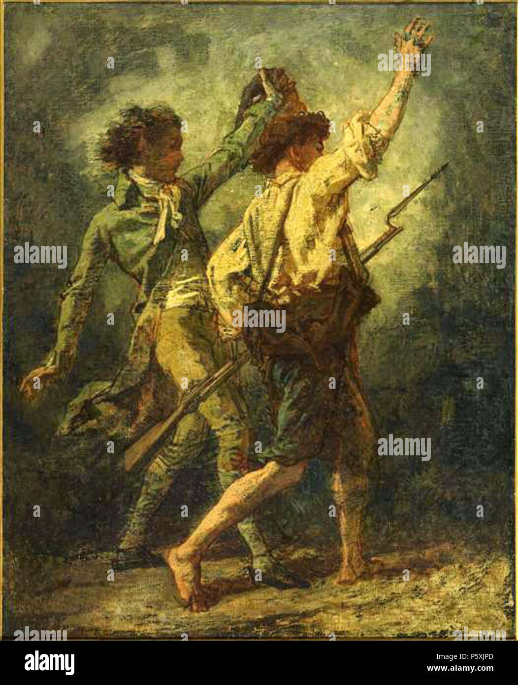 N/A. Etude de deux Volontaires : le nobili et l'Ouvrier. pour le tableau L'Enrôlement des Volontaires de 1792 . 1840. Thomas Couture (1815-1879) nomi alternativi Monogrammist TC Descrizione pittore francese, disegnatore, scrittore e maestro Data di nascita e morte 21 Dicembre 1815 29 marzo 1879 o 30 Marzo 1879 Luogo di nascita e morte Senlis Villiers-le-Bel periodo di lavoro tra circa 1830 e circa 1879 sede di lavoro Parigi (1830-1860), Villiers-le-Bel (tra circa 1860 e circa 1870) Autorità di controllo : Q326434 VIAF:7522264 ISNI:0000 0001 1591 4751 ULAN:500115403 LCCN:N79122033 NLA:35 Foto Stock