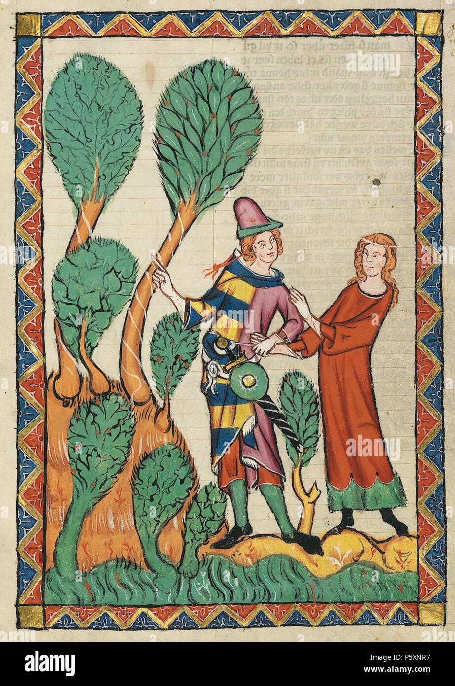 363 Codex Manesse 395r Rubin von Rüdeger Foto Stock