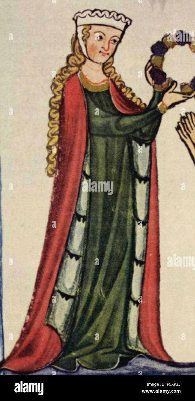 N/A. Codex Manesse, fol. 151r, Von Singenberg, Truchseß zu San Gallo, Dettaglio . tra 1305 e 1315. Meister des Codex Manesse (Grundstockmaler) Descrizione pittore tedesco periodo di lavoro c. 1305-1340 () 363 Codex Manesse Ulrich von Singenberg dettaglio Foto Stock