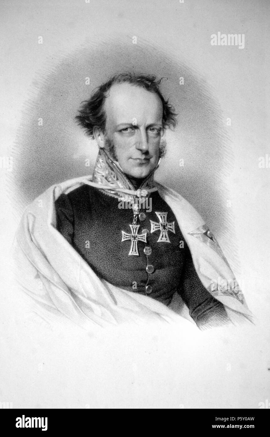 N/A. Deutsch: Anton Viktor von Österreich, Erzherzog (1779.1835). Hochmeister des Deutschen Ordens. Lithographie von Andreas Staub, ca.. 1830 . 1830. Andreas Staub (1806-1839) 524 Erzherzog Anton Viktor Litho Foto Stock