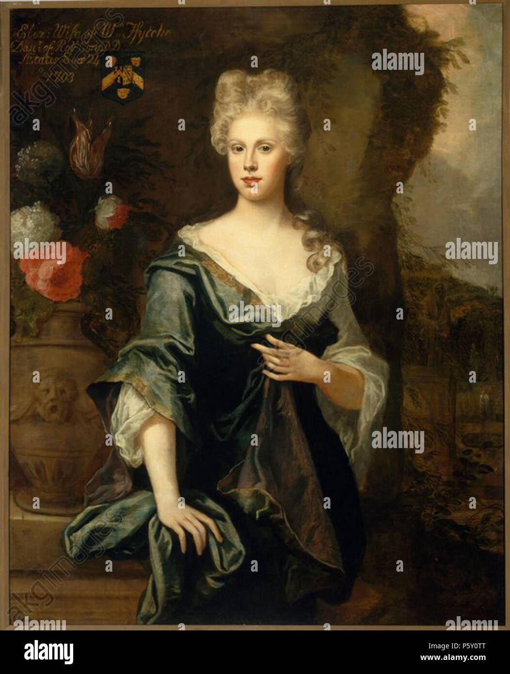 N/A. Inglese: Ritratto di Elisabetta (o Maria) Fytche, moglie di Guglielmo Fytche, Inglese Membro del Parlamento per Maldon. . 1703. N/A 505 Elizabeth Fytche Foto Stock