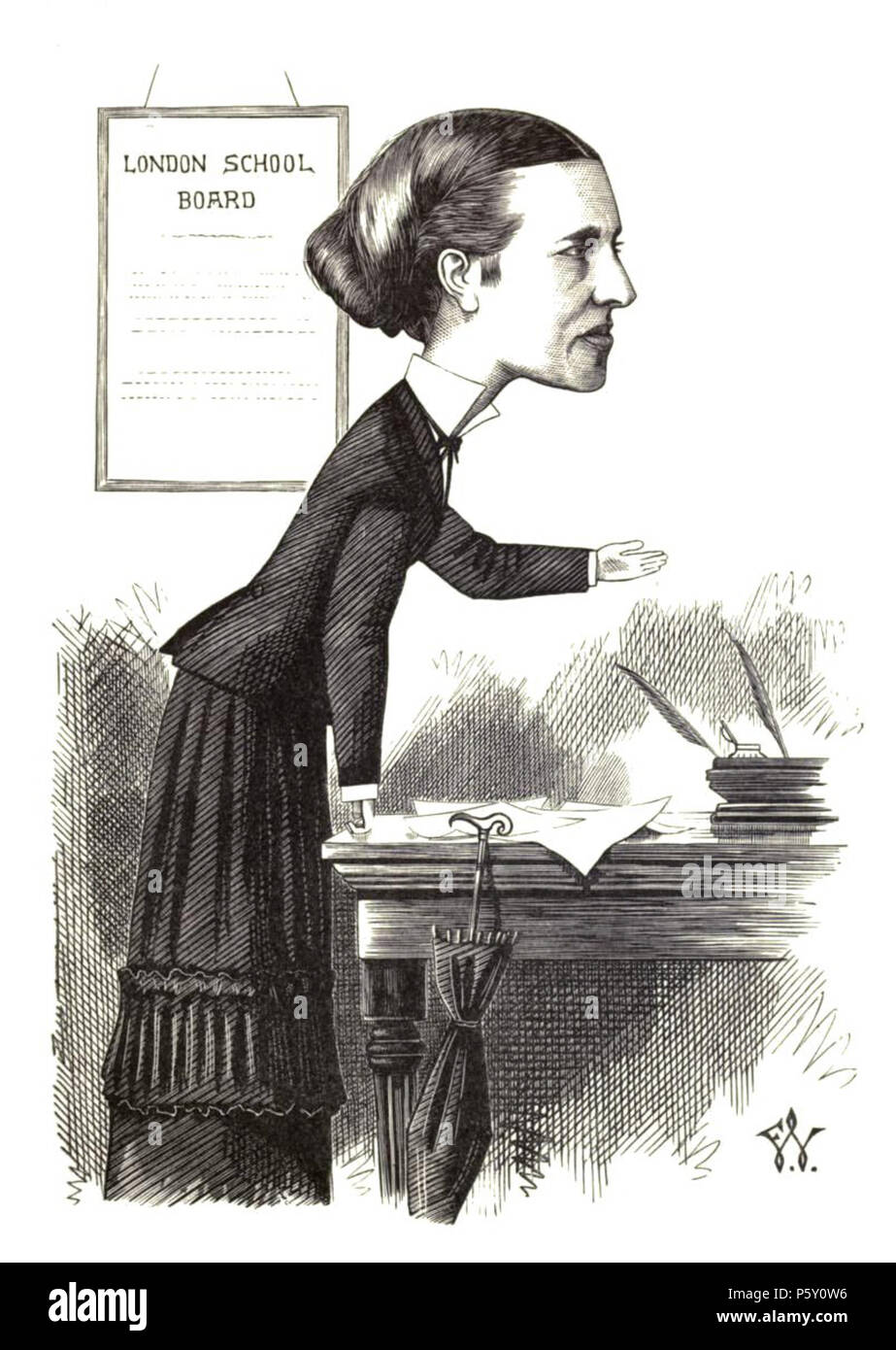 N/A. Inglese: Elizabeth Garrett Anderson, M.D. di Cartoon ritratti e biografie di uomini del giorno . 1873. Illustrator: Federico Waddy (1848-1901) Descrizione artista britannico, scultore, illustratore e caricaturista Data di nascita e morte 1848 30 Settembre 1901 Luogo di nascita di Islington periodo di lavoro 1870s-1901 competente controllo : Q18511856 VIAF:60443987 ISNI:0000 0000 2344 7658 LCCN:N82228416 WorldCat 505 Elizabeth Garrett Anderson, M.D Foto Stock
