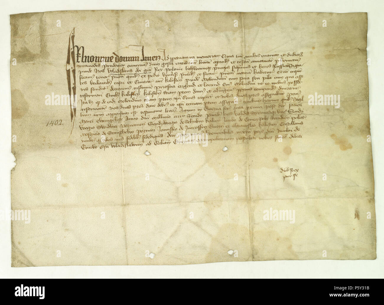 248 Budowa młynu na rzece Prośnie Foto Stock