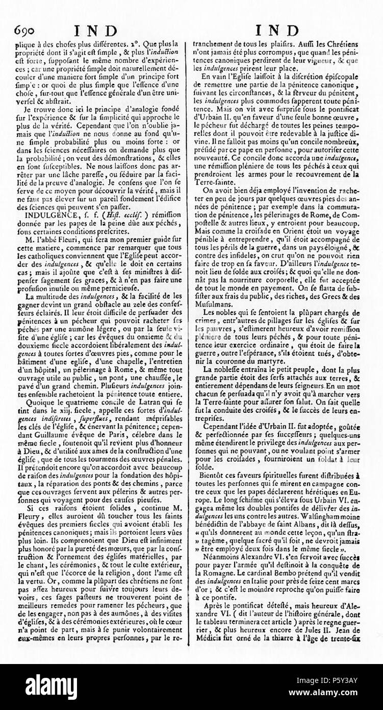 N/A. Français : Encyclopédie ou Dictionnaire raisonné des sciences des Arts et des métiers, volume 8. Dal 1751 fino al 1772. Denis Diderot et Jean le Rond d'Alembert. 513 ENC 8-0690 Foto Stock