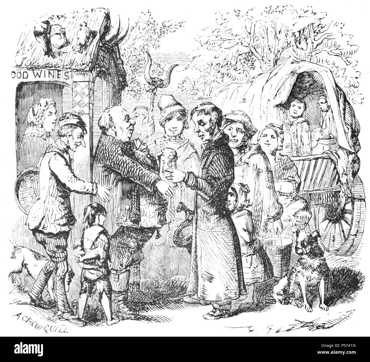 515 Inglese macchiettisti, 1893 - "la caccia a corna" a Highgate Foto Stock