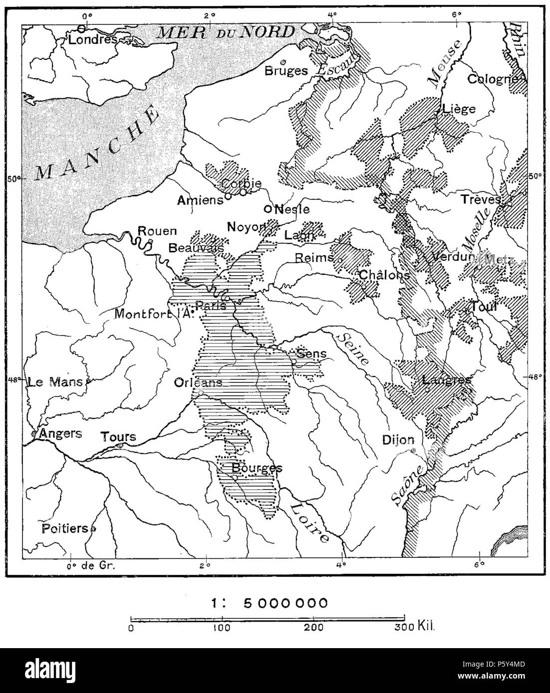 399 D113 - N° 334. Domaine Royal en 1154 - liv3-CH08 Foto Stock