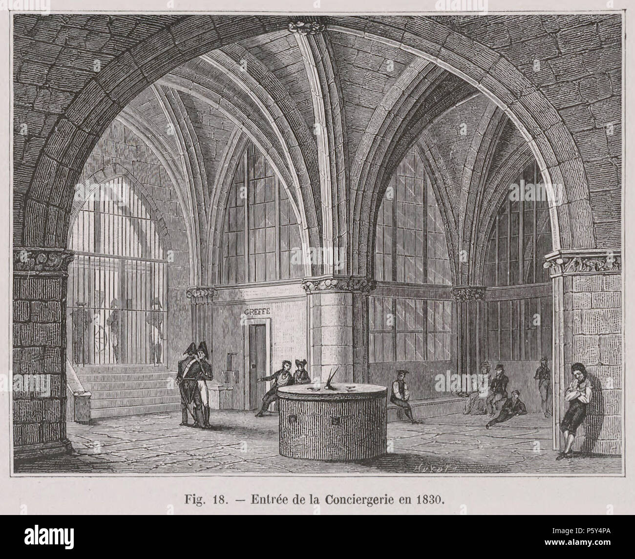 519 Entrée de la Conciergerie en 1830 Foto Stock