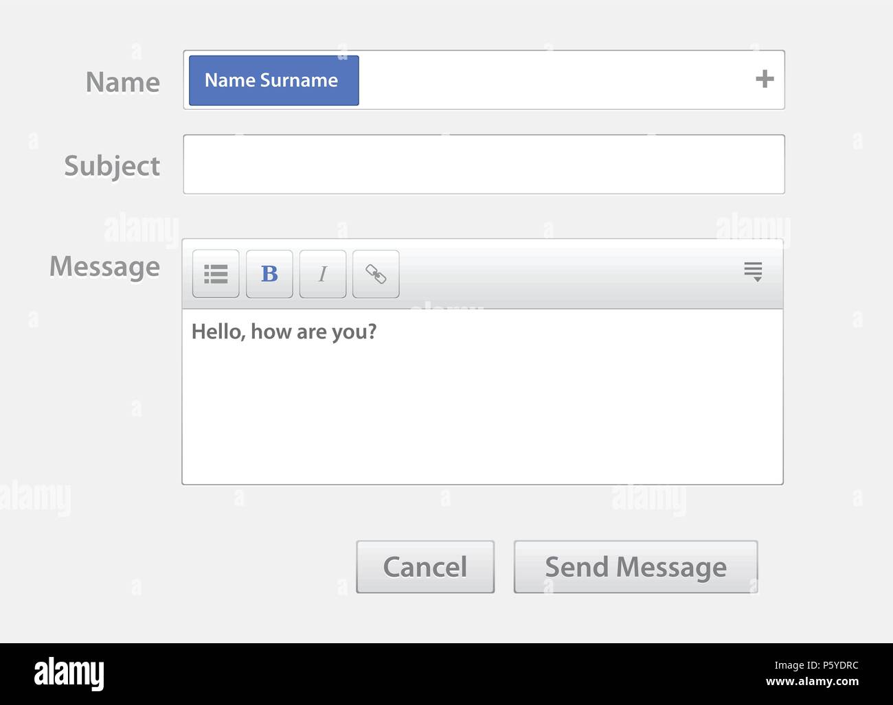 Vettore di interfaccia di chat. Sms messenger. La chat sms bolle di modello Illustrazione Vettoriale