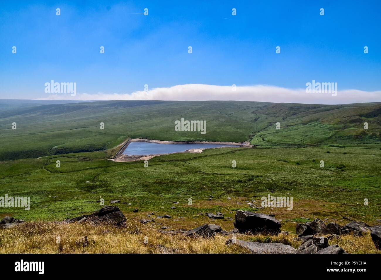 Saddleworth Moor incendi. Foto Stock