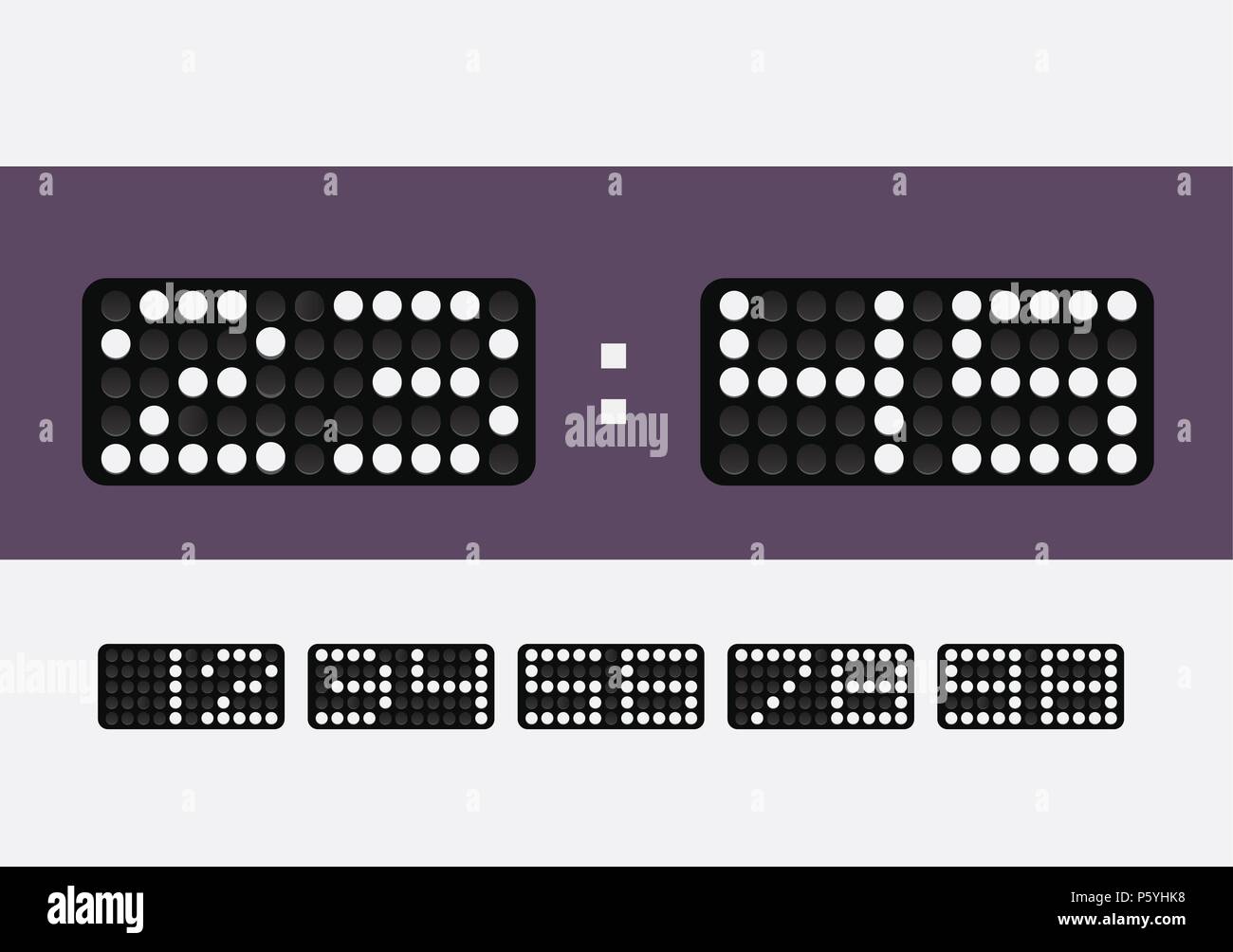 Il timer del conto alla rovescia. Contatore di clock Illustrazione Vettoriale
