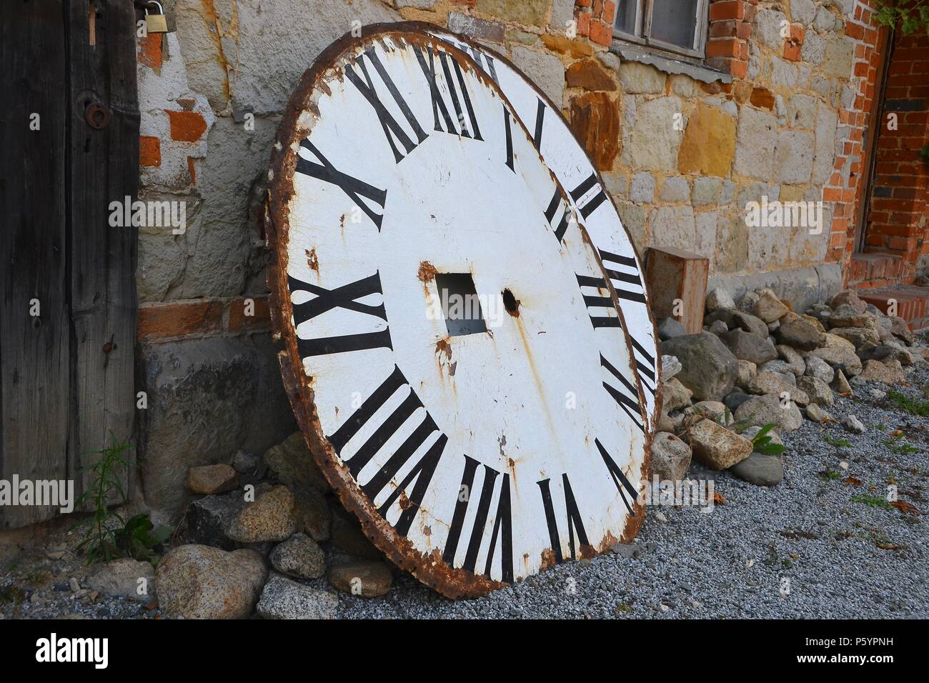 Orologio di una torre dell'orologio di Quedlinburg Foto Stock