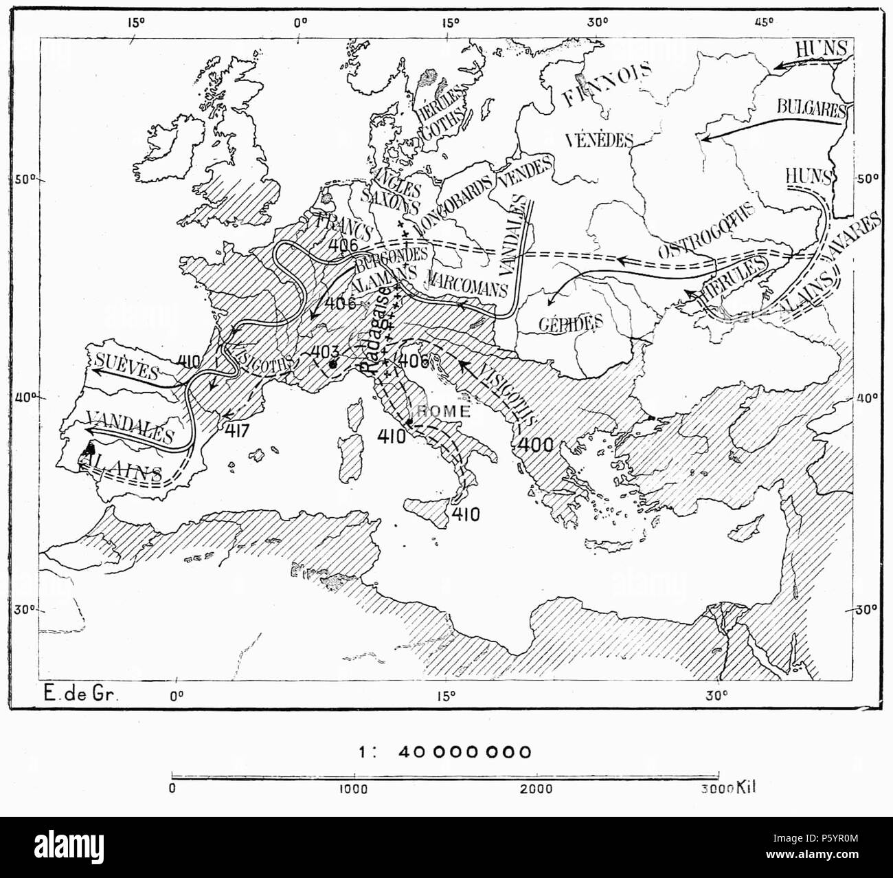 401 D307- Europa de 400 à 425 -liv3-CH1 Foto Stock