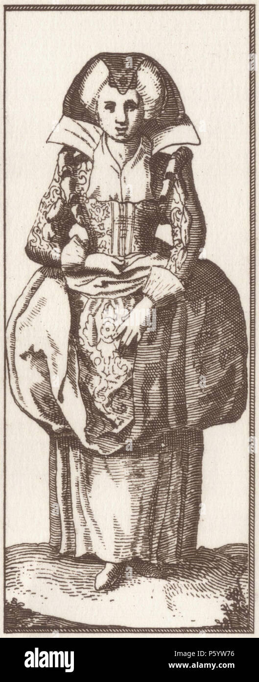 N/A. Inglese: "Faemina Plebeia Parisiensis Femme bourgeoise de Paris" sulla mappa di Parigi di Claes Jansz. Visscher. 1618. Claes Janszoon Visscher II (1587-1652) nomi alternativi Claes Jansz. Visscher (II), Claes Janszoon Visscher, Joannes Piscator, Nicolas Jansz. Visscher (II), Nicolas Joannis Visscher (II) Descrizione casa editrice olandese, printmaker e disegnatore Data di nascita e morte 1587 19 Giugno 1652 Luogo di nascita e morte Amsterdam Amsterdam periodo di lavoro tra circa 1601 e circa 1652 sede di lavoro autorità di Amsterdam control : Q1094674 VIAF:19860086 ISNI:0000 0001 1844 7044 Foto Stock