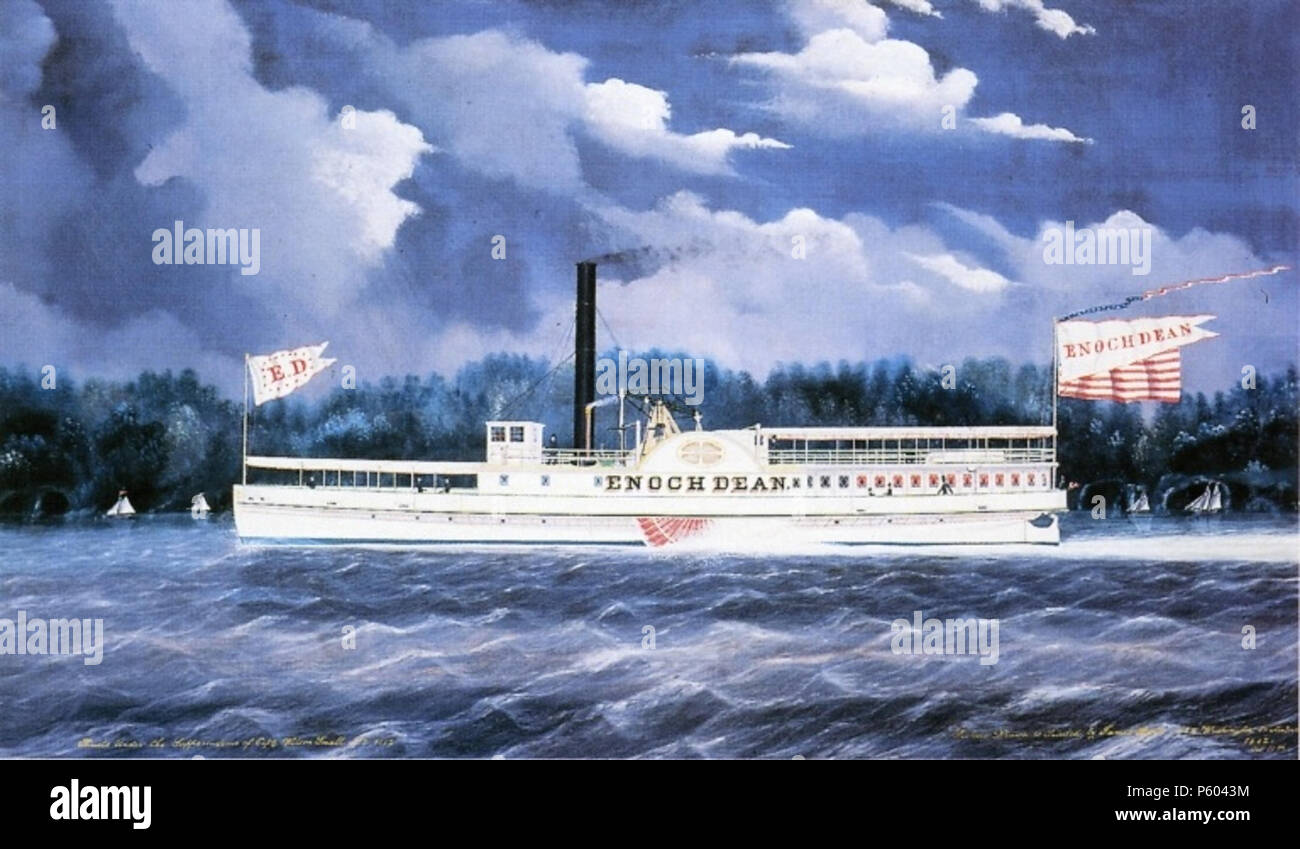 N/A. Inglese: Enoch Dean, il fiume Hudson battello a vapore costruito 1852, poi servito nella guerra civile americana, affondò nel 1865, all'entrata di Santa Caterina, suono a sud di Savannah, Georgia, mentre il trasporto di schiavi liberati e le loro attrezzature agricole. . 1852. N/A 516 Enoch Dean Foto Stock