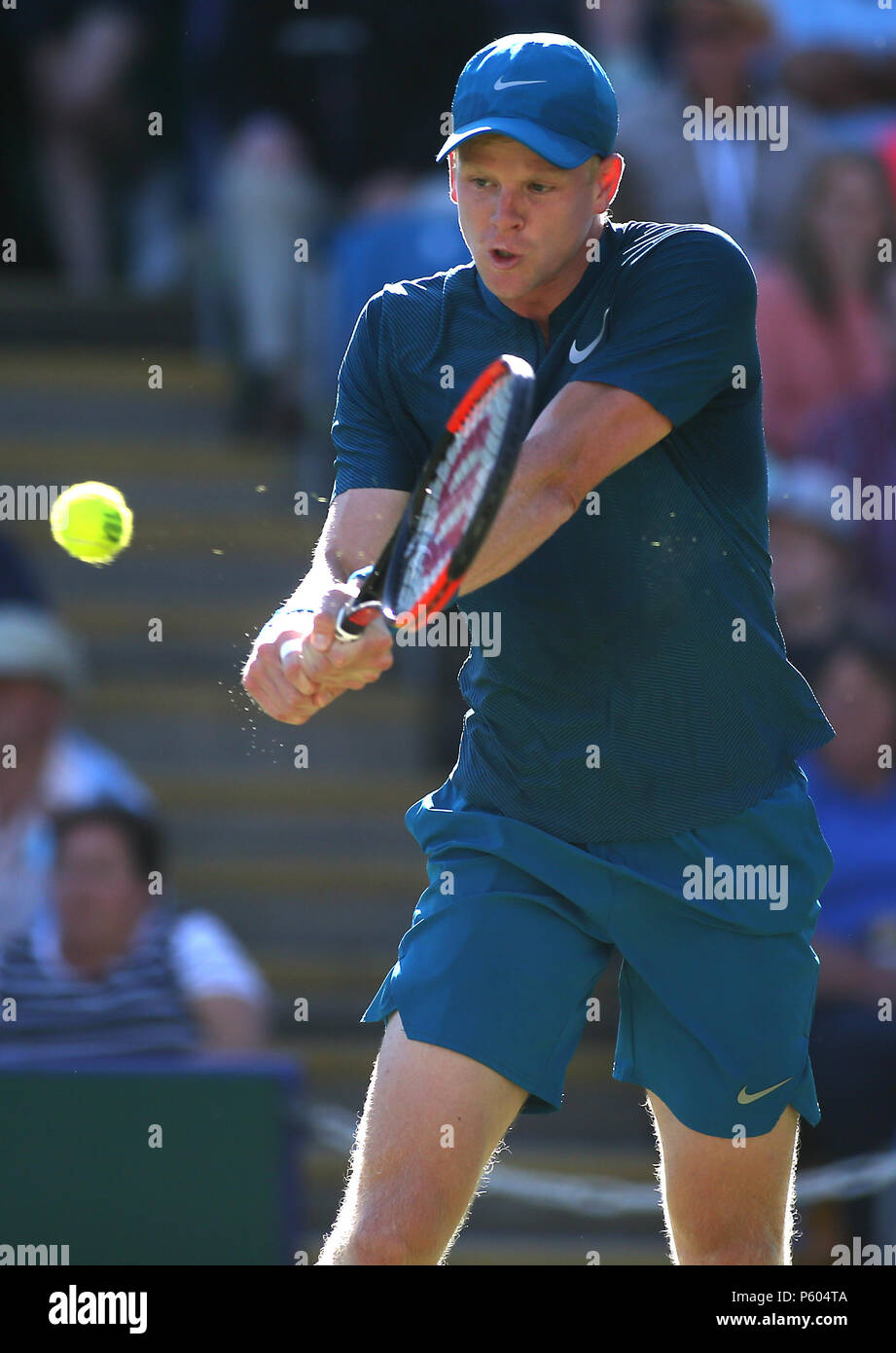 La Gran Bretagna è Kyle Edmund sul Centre Court durante il giorno quattro della natura internazionale della valle in Devonshire Park, Eastbourne. Foto Stock