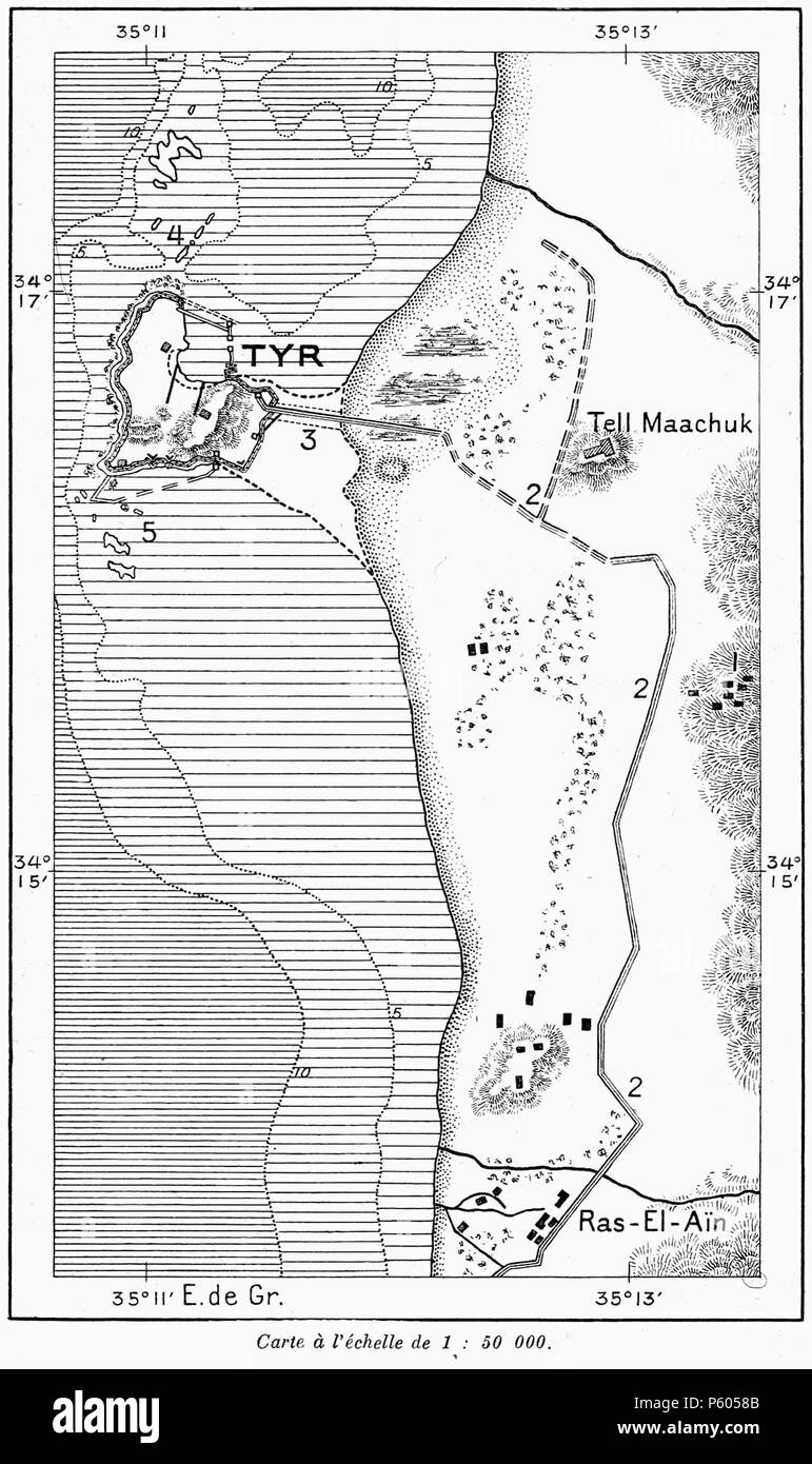 398 D053-Site de la Tyr continentale, Tyr insulaire.-L2-CH4 Foto Stock