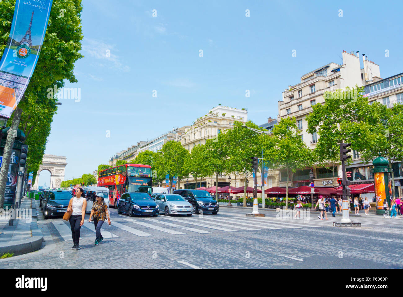 Avenue des Champs-Élysées, ottavo distretto, Parigi, Francia Foto Stock