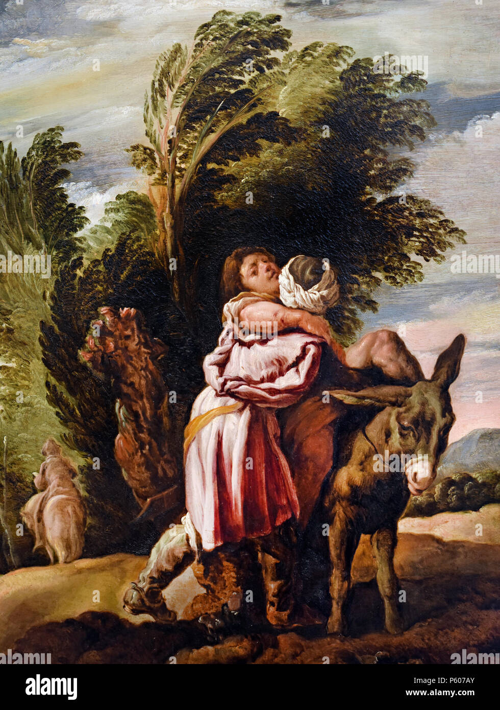 La parabola del Buon Samaritano 1620 da Domenico Fetti e Bottega Italia 1589-1623, italiano, Foto Stock