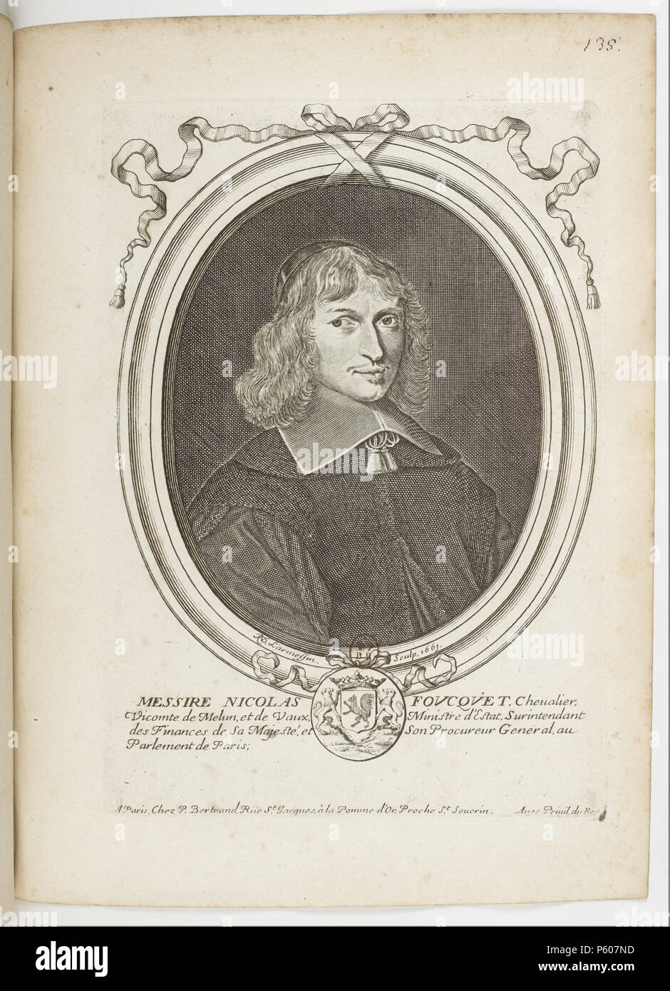 531 Estampes par Nicolas de Larmessin.f141.Nicolas Fouquet, Marchese de Belle-Île Foto Stock