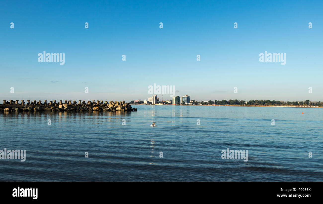 Il mare e gli hotel panorama Foto Stock