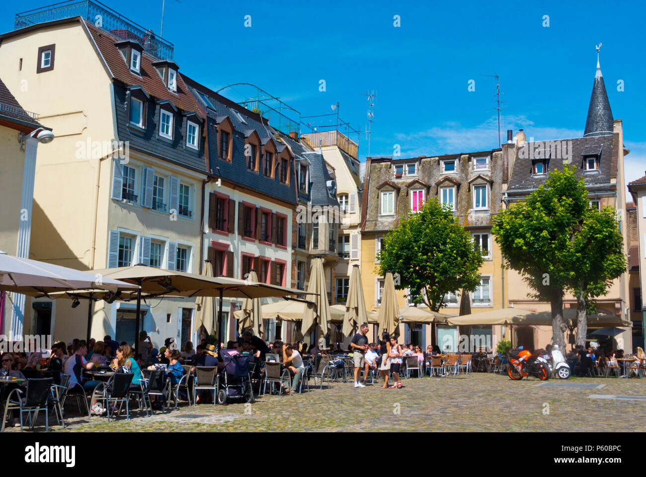 Place du Marche Gayot, Grande Ile, Strasburgo, Alsazia, Francia Foto Stock