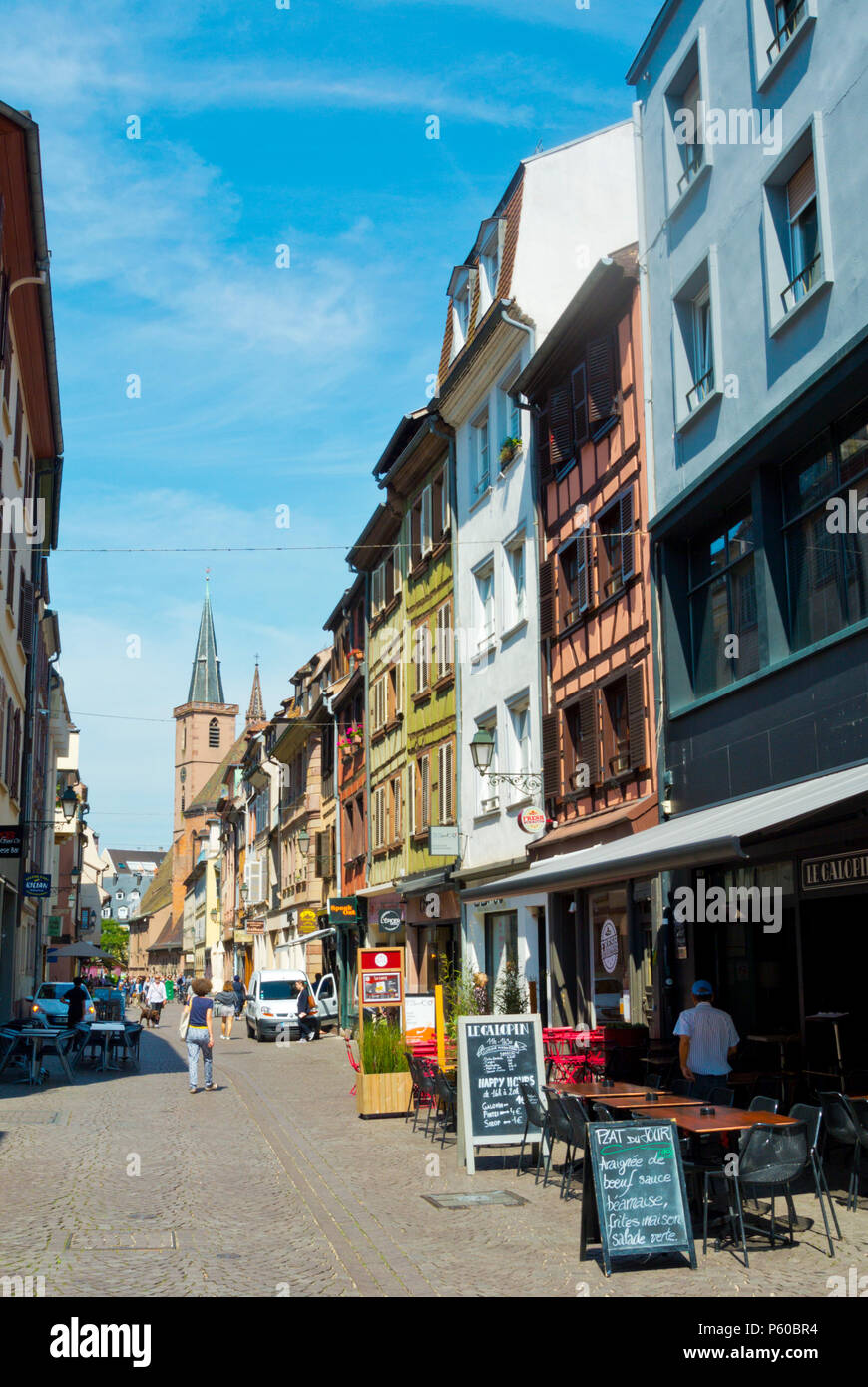 Grand'Rue, Grande Ile, Strasburgo, Alsazia, Francia Foto Stock