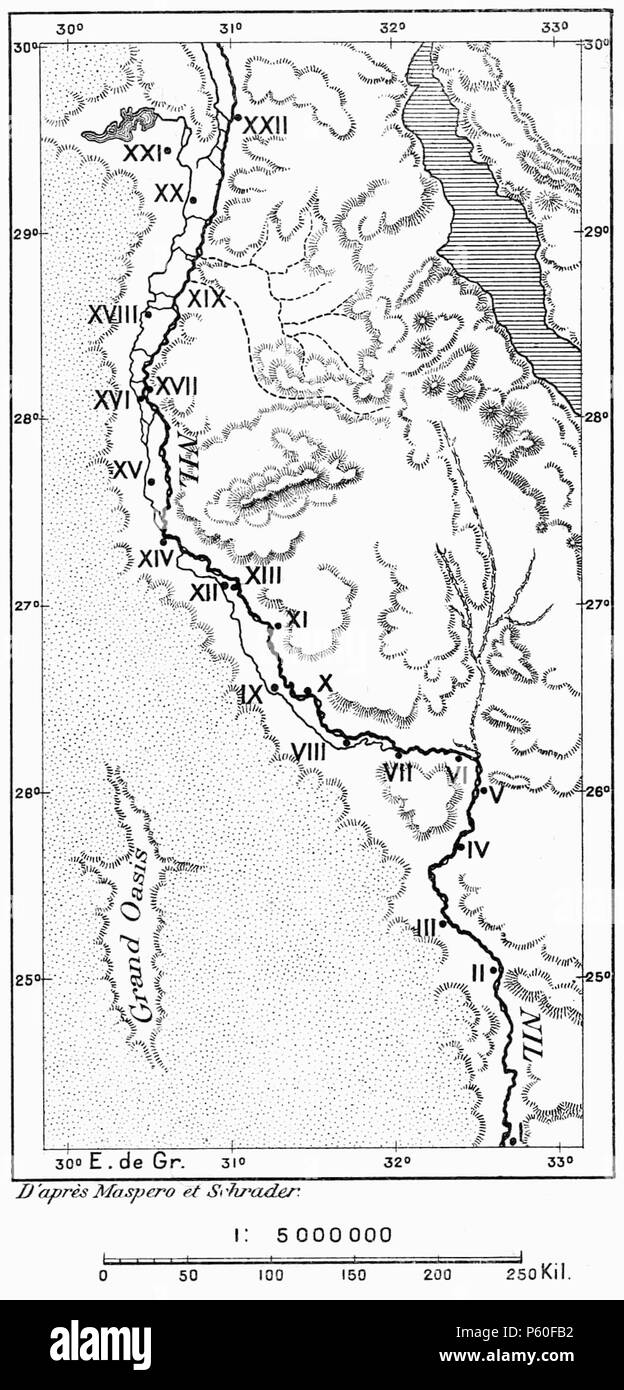 399 D139-nomes de la Haute Egypte.-L2-CH6 Foto Stock