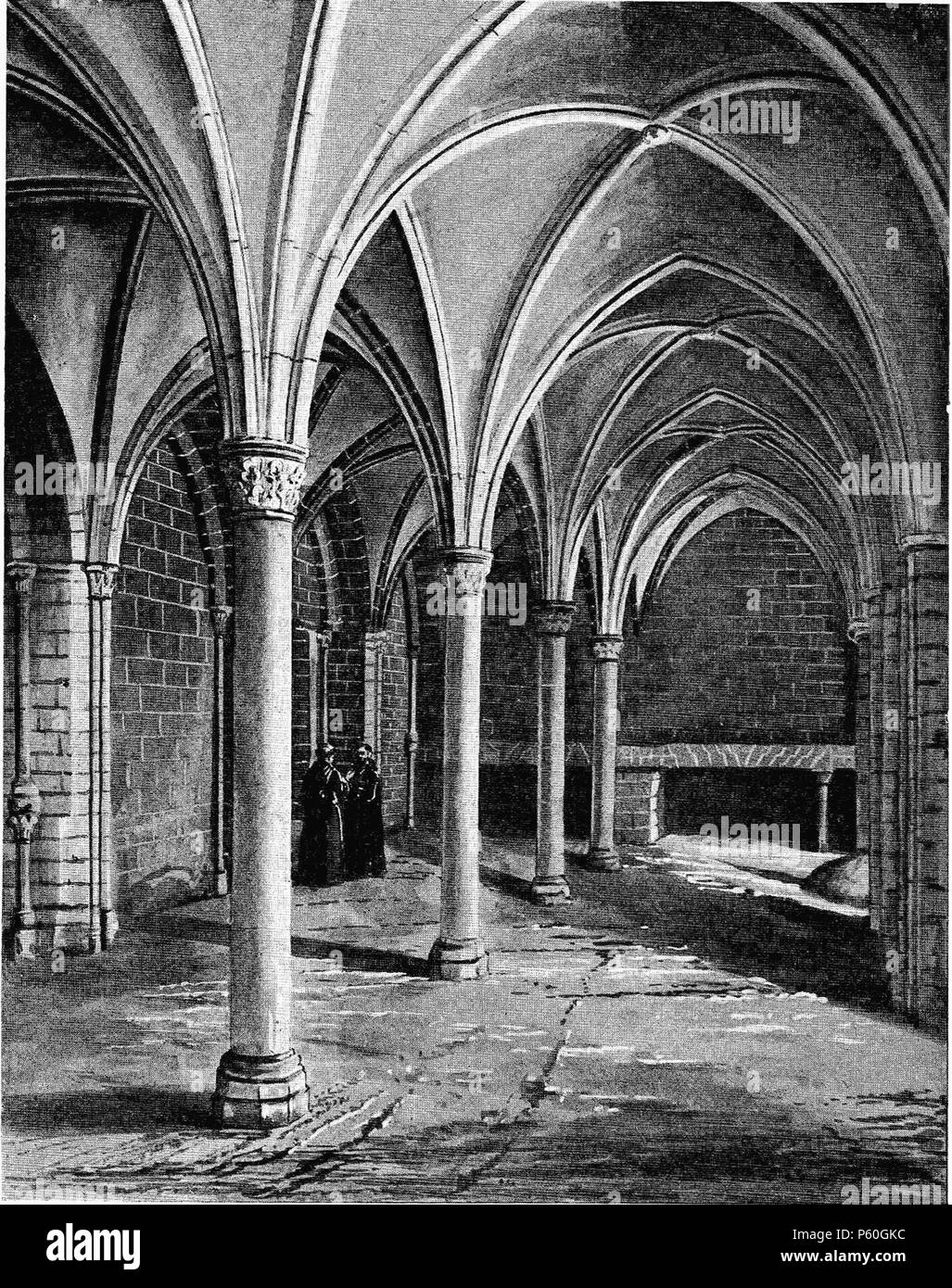 401 D337- abbaye du Mont Saint Michel - liv3-CH11 Foto Stock