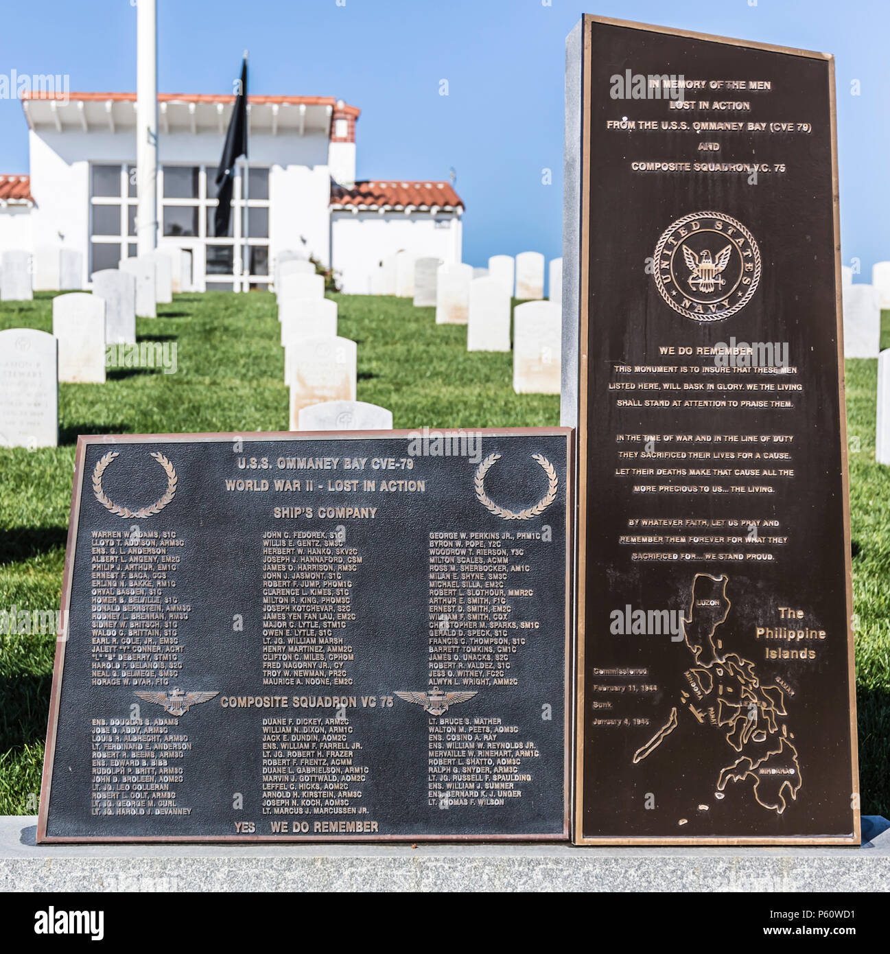 Veterans Memorial, fort rosecrans, point loma, ca us Foto Stock