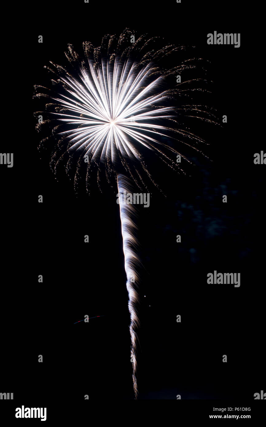 Fuochi d'artificio di notte Foto Stock