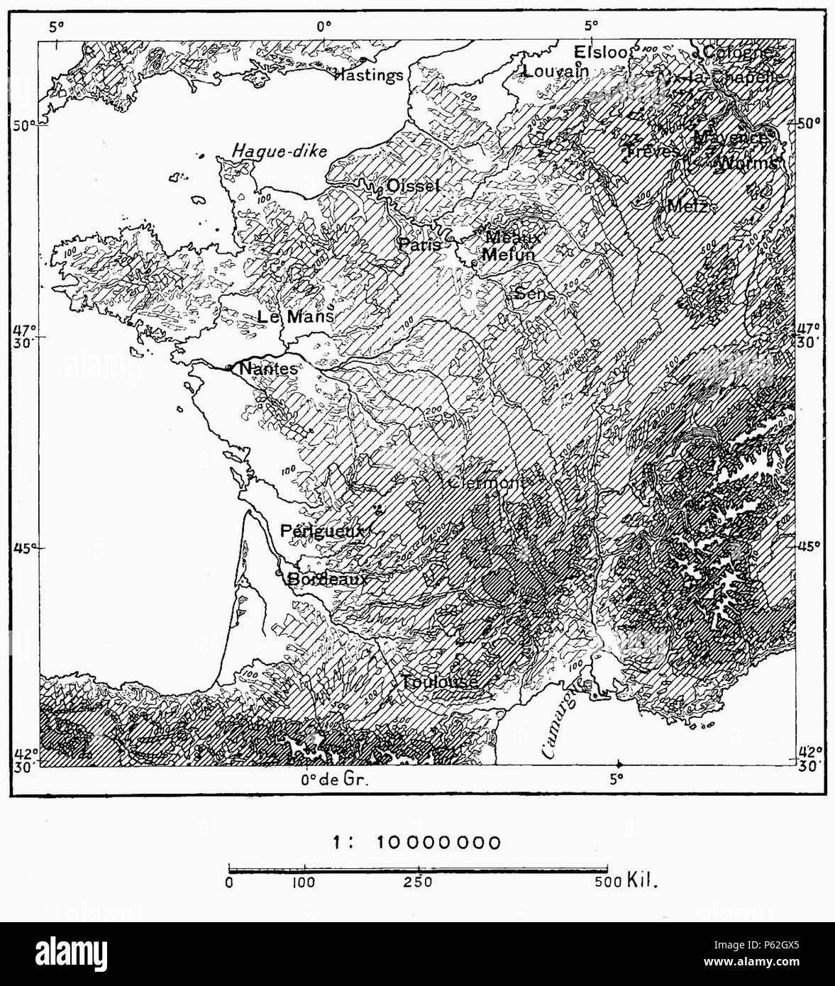 404 D523 - N° 300. Incursioni normandes en France. -Liv3-CH5 Foto Stock