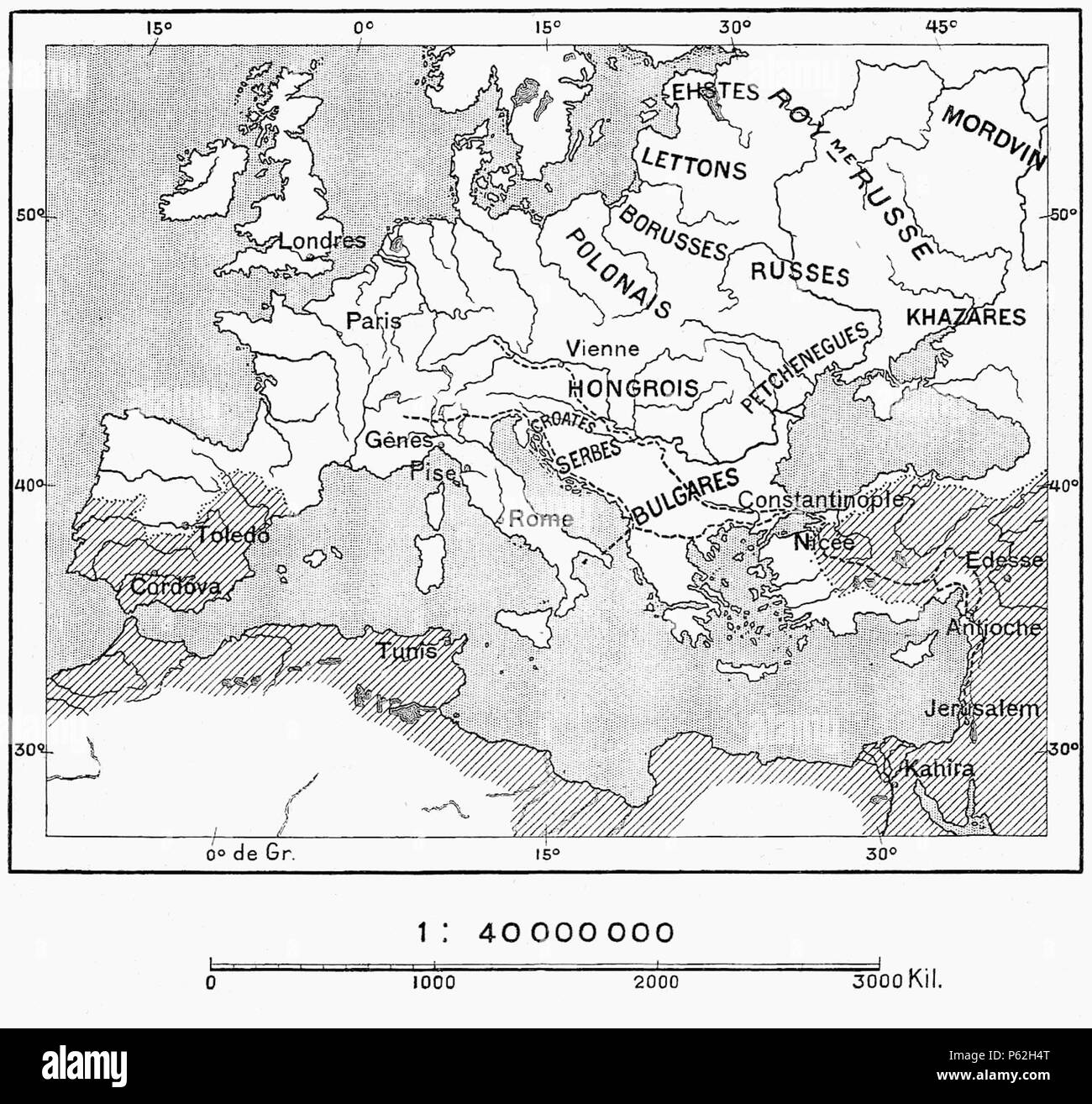 404 D593 - N° 311. Itinerari suivies par la première Croisade. -Liv3-CH6 Foto Stock