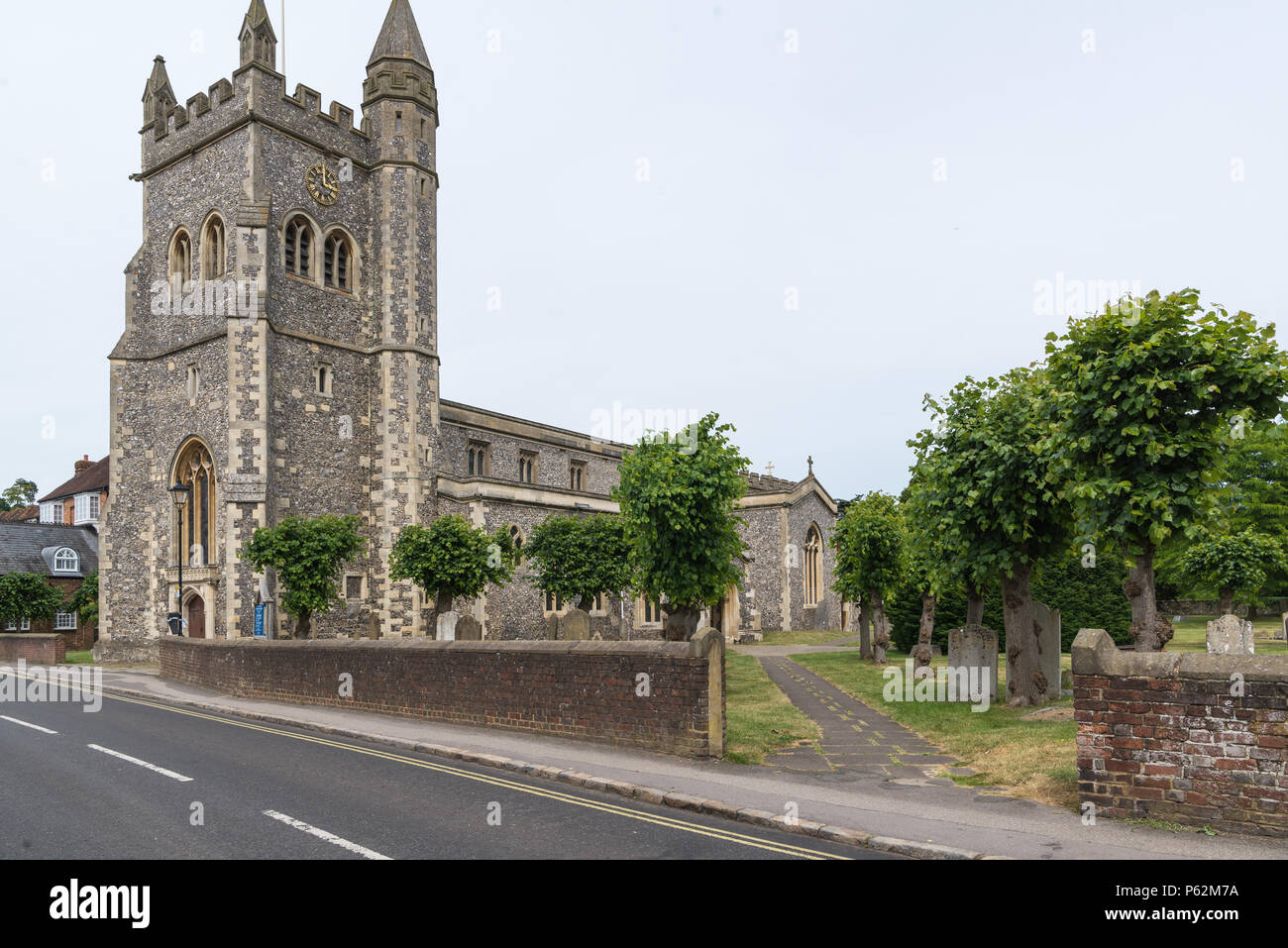 Chiesa parrocchiale di Santa Maria Vergine, Amersham Città Vecchia, Buckinghamshire, Inghilterra, Regno Unito Foto Stock